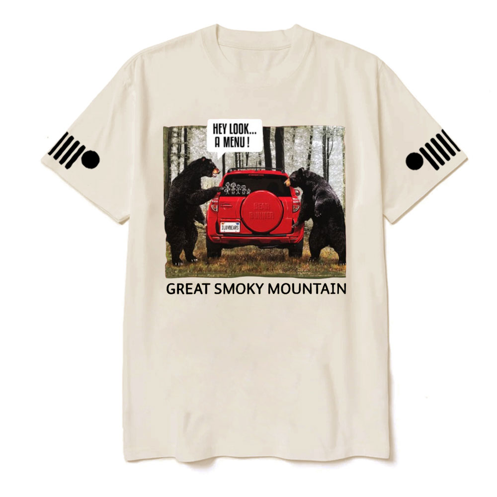 Great Smoky Mountain Bears Hey Look A Menu Jp T-Shirt
