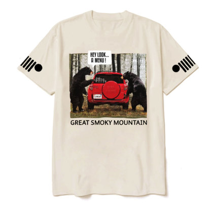 Great Smoky Mountain Bears Hey Look A Menu Jp T-Shirt