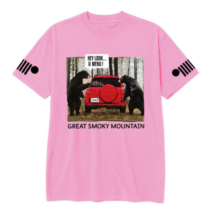 Great Smoky Mountain Bears Hey Look A Menu Jp T-Shirt