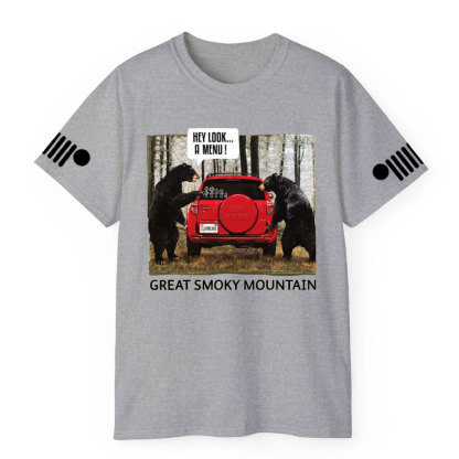Great Smoky Mountain Bears Hey Look A Menu Jp T-Shirt