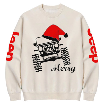 Jp Merry Christmas Crew Neck Sweatshirt
