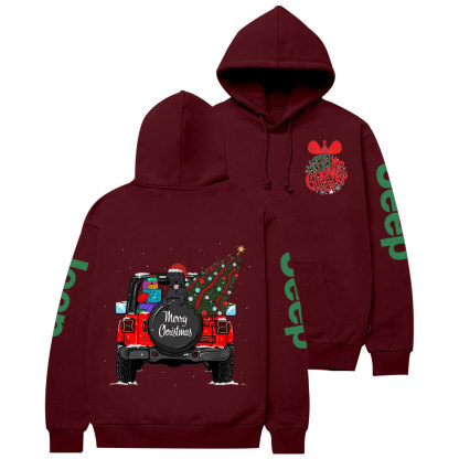 Merry Christmas Bell Jp Black Lab Two Sides Casual Hoodie