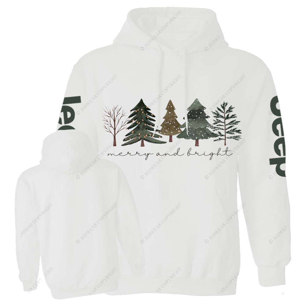 Merry and Bright Trees Jpmas Men Casual Hoodie