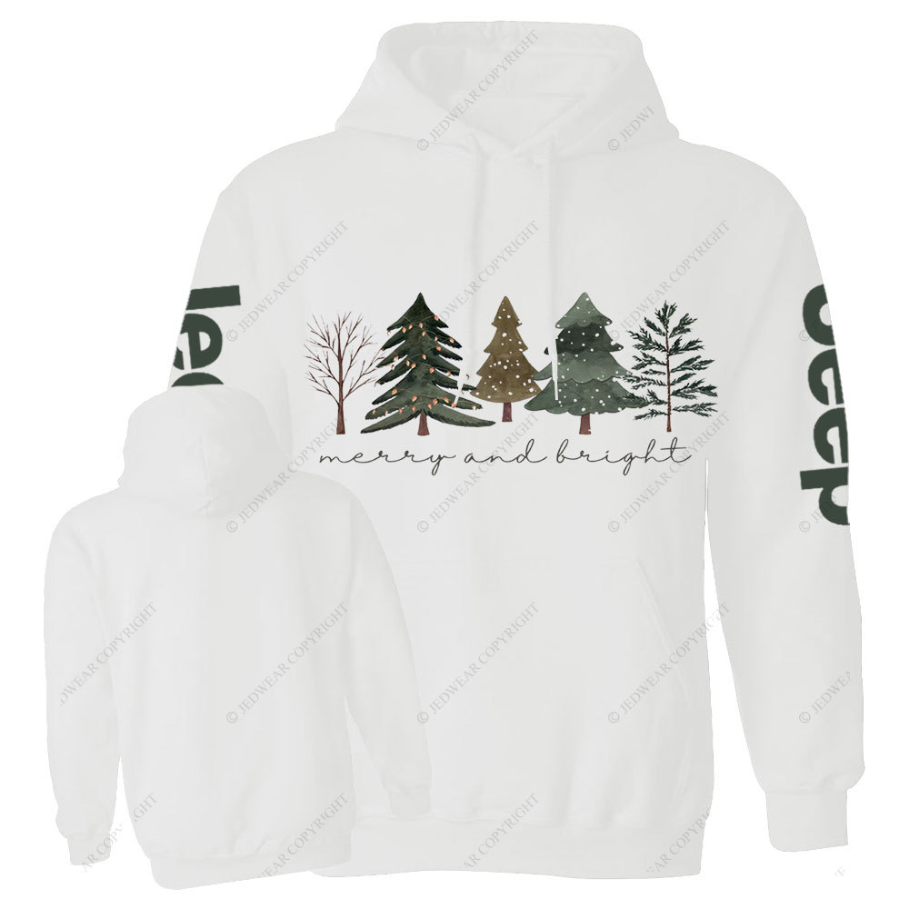 Merry and Bright Trees Jpmas Men Casual Hoodie