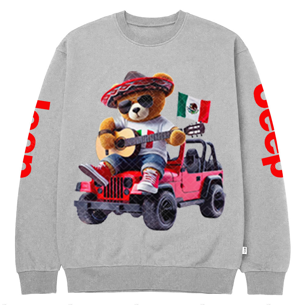 Hip Hop Mexican Bear Jp Boy Crew Neck Sweatshirt