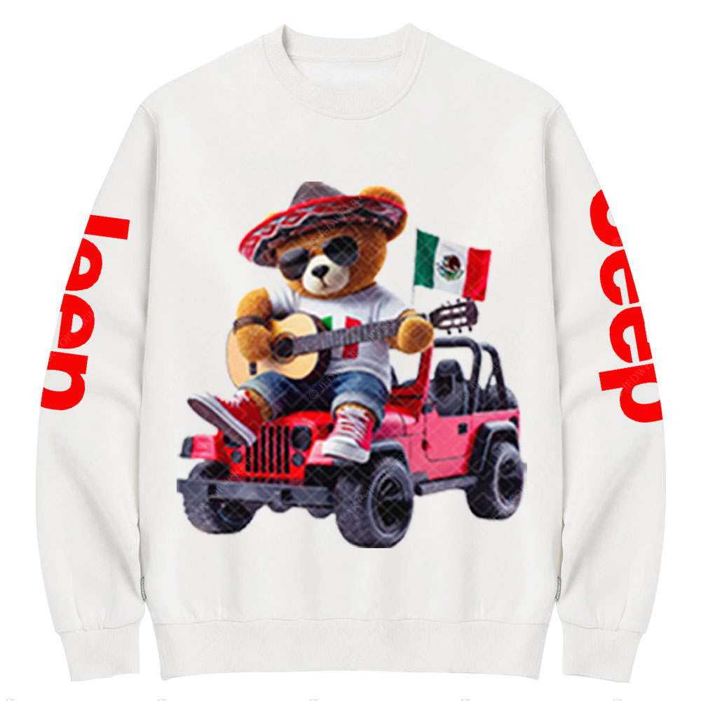 Hip Hop Mexican Bear Jp Boy Crew Neck Sweatshirt