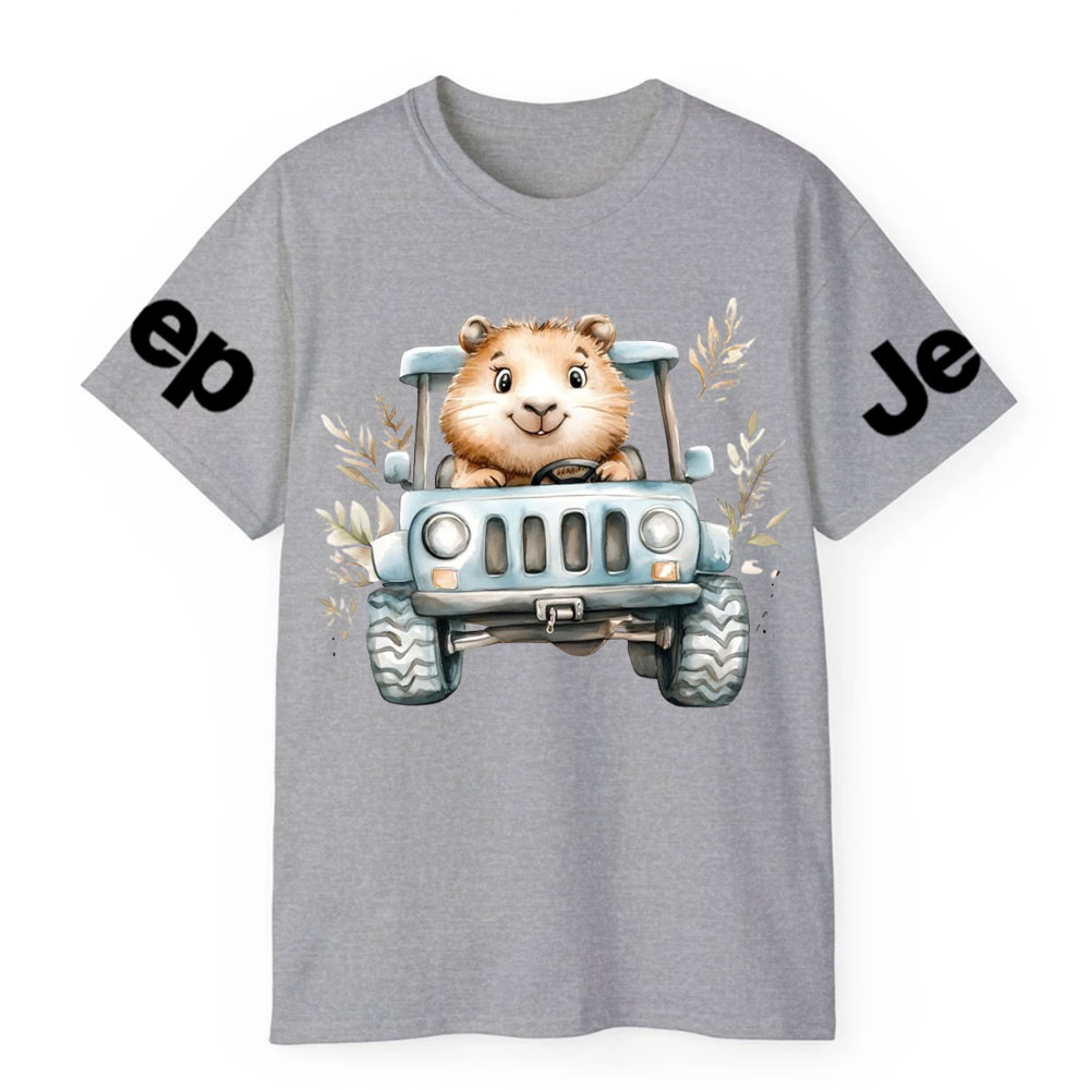 Guinea Pig Drives a Blue Jp T-Shirt