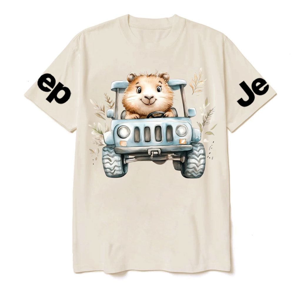 Guinea Pig Drives a Blue Jp T-Shirt