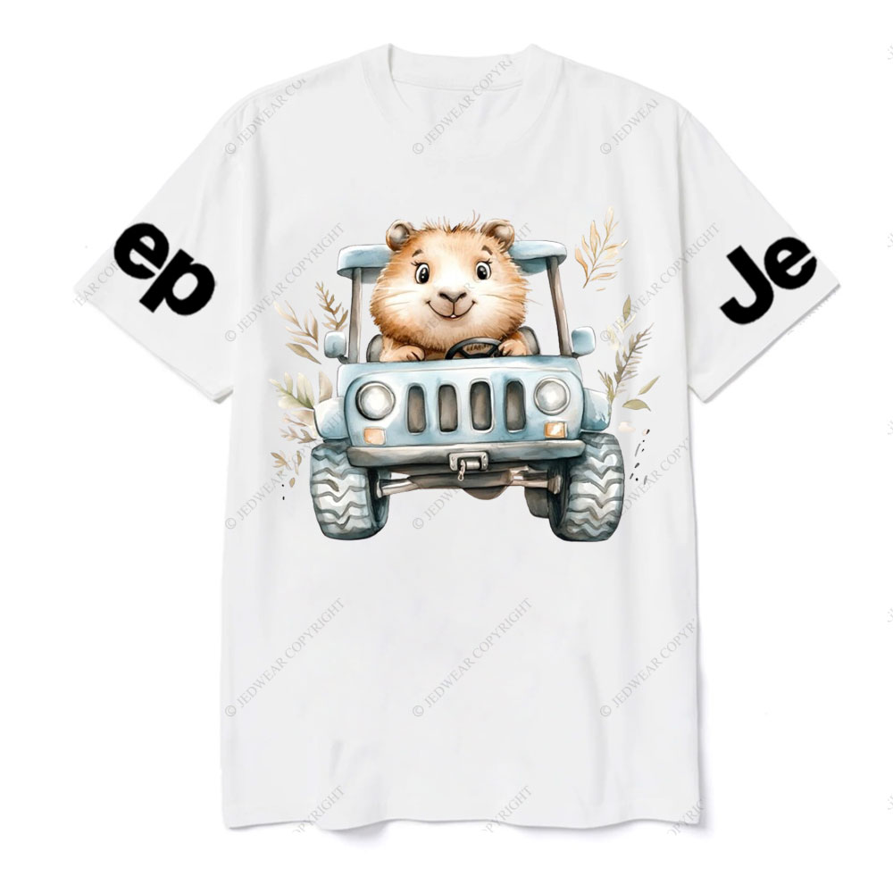 Guinea Pig Drives a Blue Jp T-Shirt