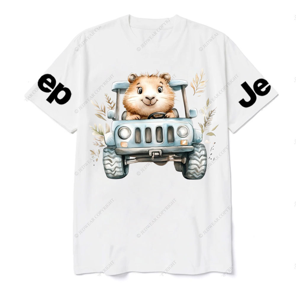Guinea Pig Drives a Blue Jp T-Shirt