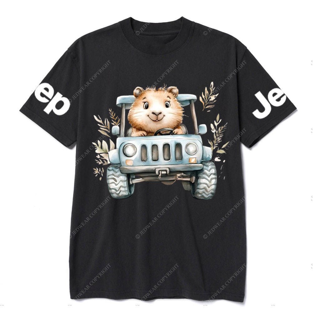Guinea Pig Drives a Blue Jp T-Shirt