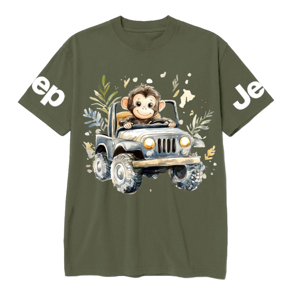 Cute Monkey Drives a Jp T-Shirt