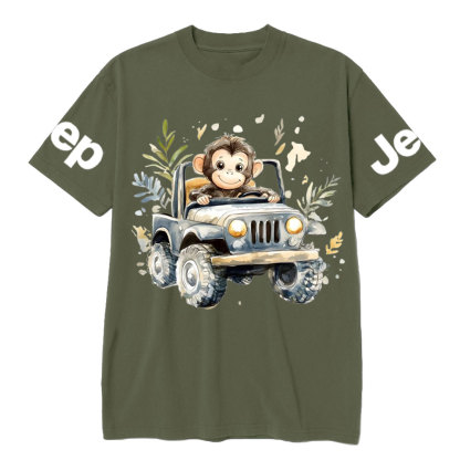 Cute Monkey Drives a Jp T-Shirt