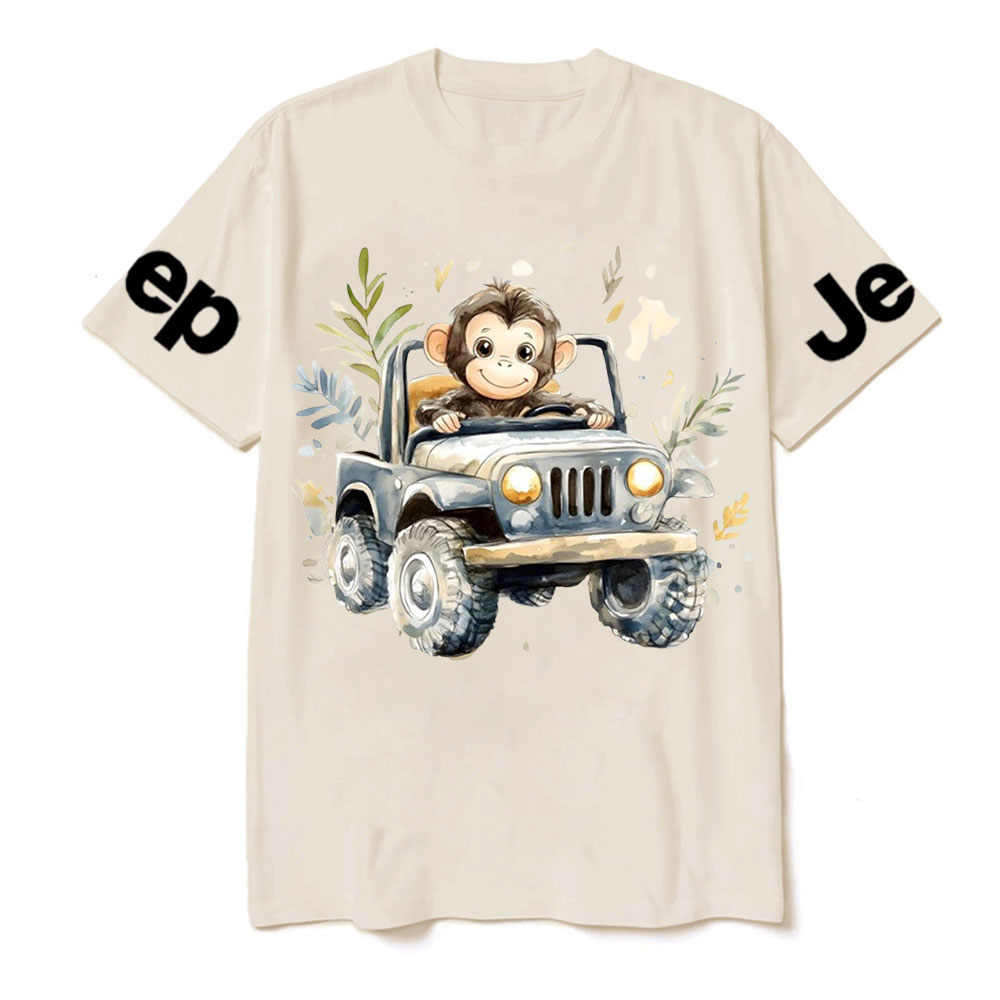 Cute Monkey Drives a Jp T-Shirt