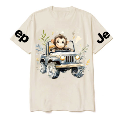Cute Monkey Drives a Jp T-Shirt