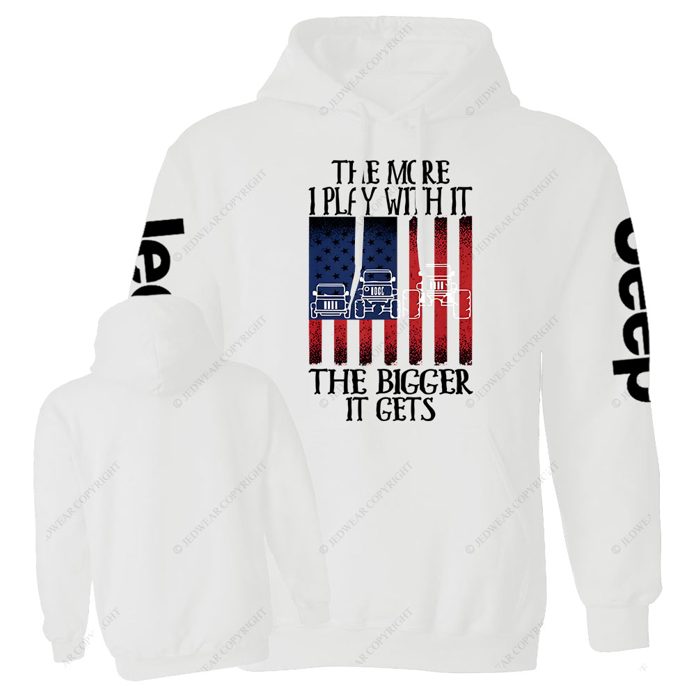 The more I Play with It the Bigger it Gets USA Flag Jp Casual Hoodie