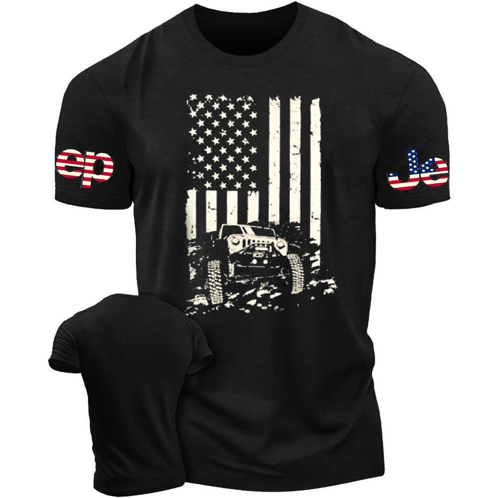 Complete Offroad American Flag Jp Men's Tshirt