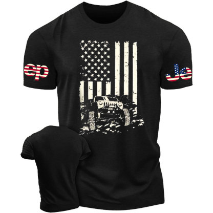 Complete Offroad American Flag Jp Men's Tshirt