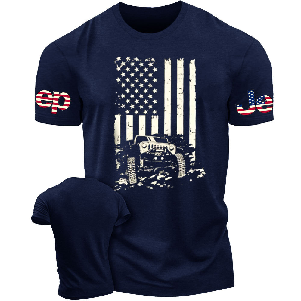 Complete Offroad American Flag Jp Men's Tshirt