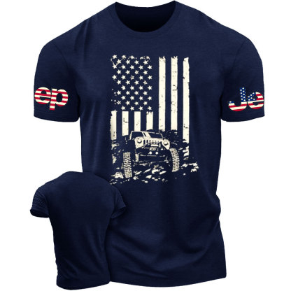 Complete Offroad American Flag Jp Men's Tshirt