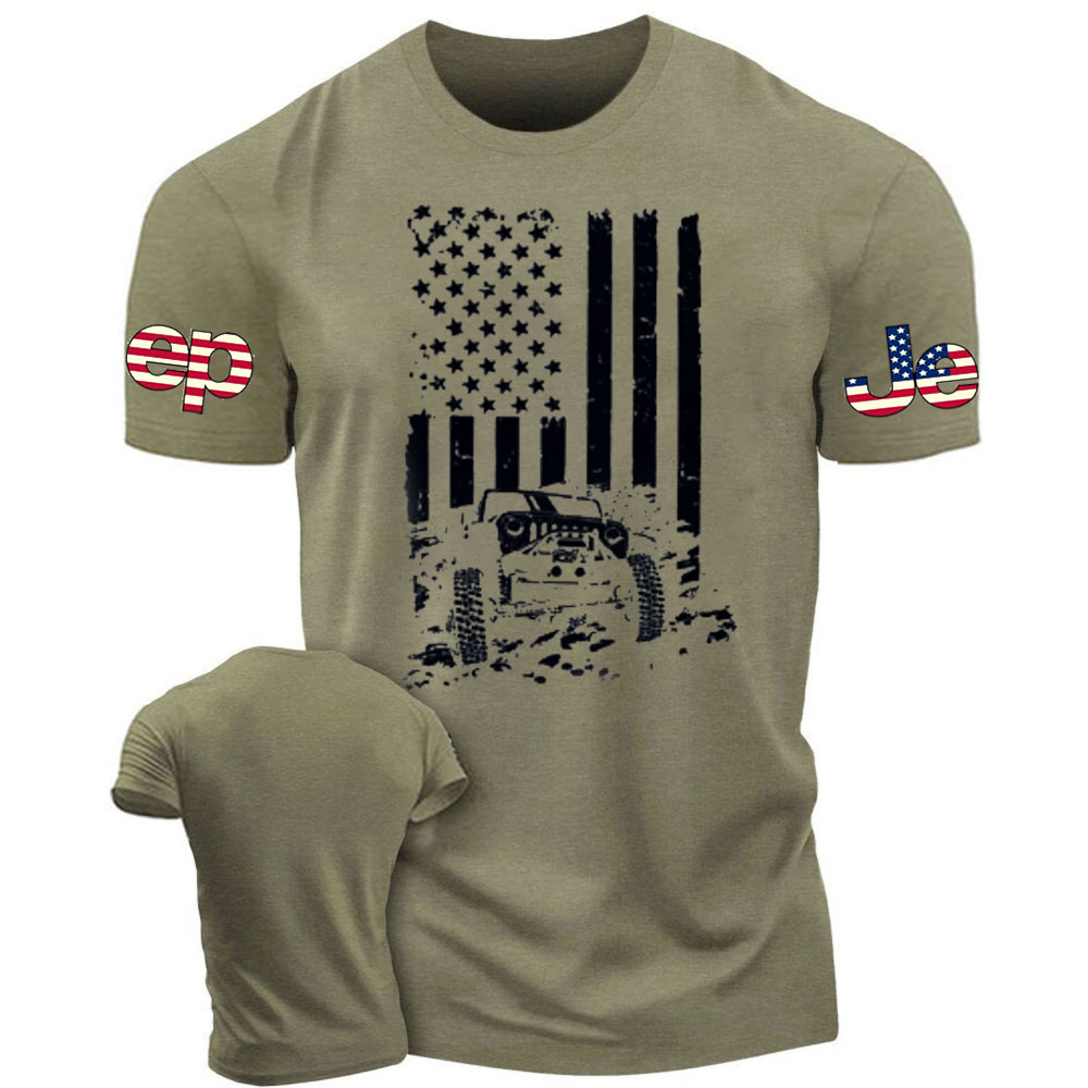 Complete Offroad American Flag Jp Men's Tshirt