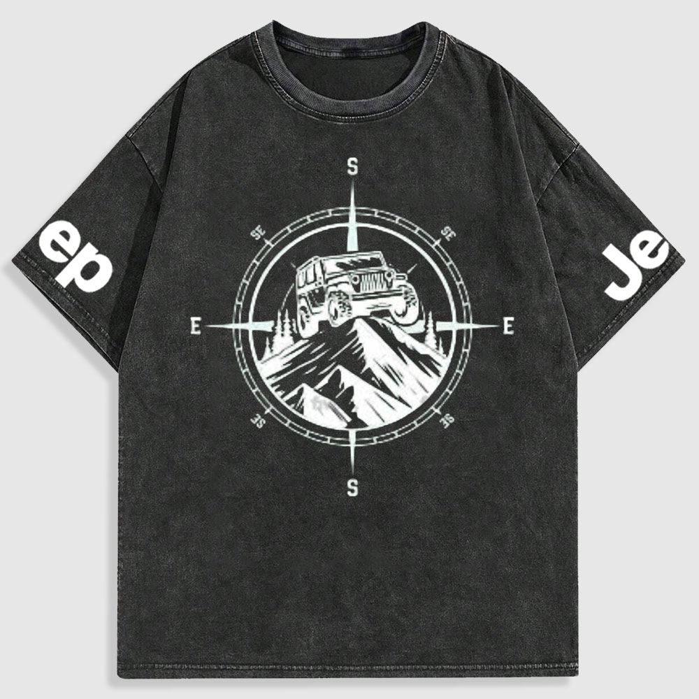 Jp Mountains Compass Washed T-Shirt