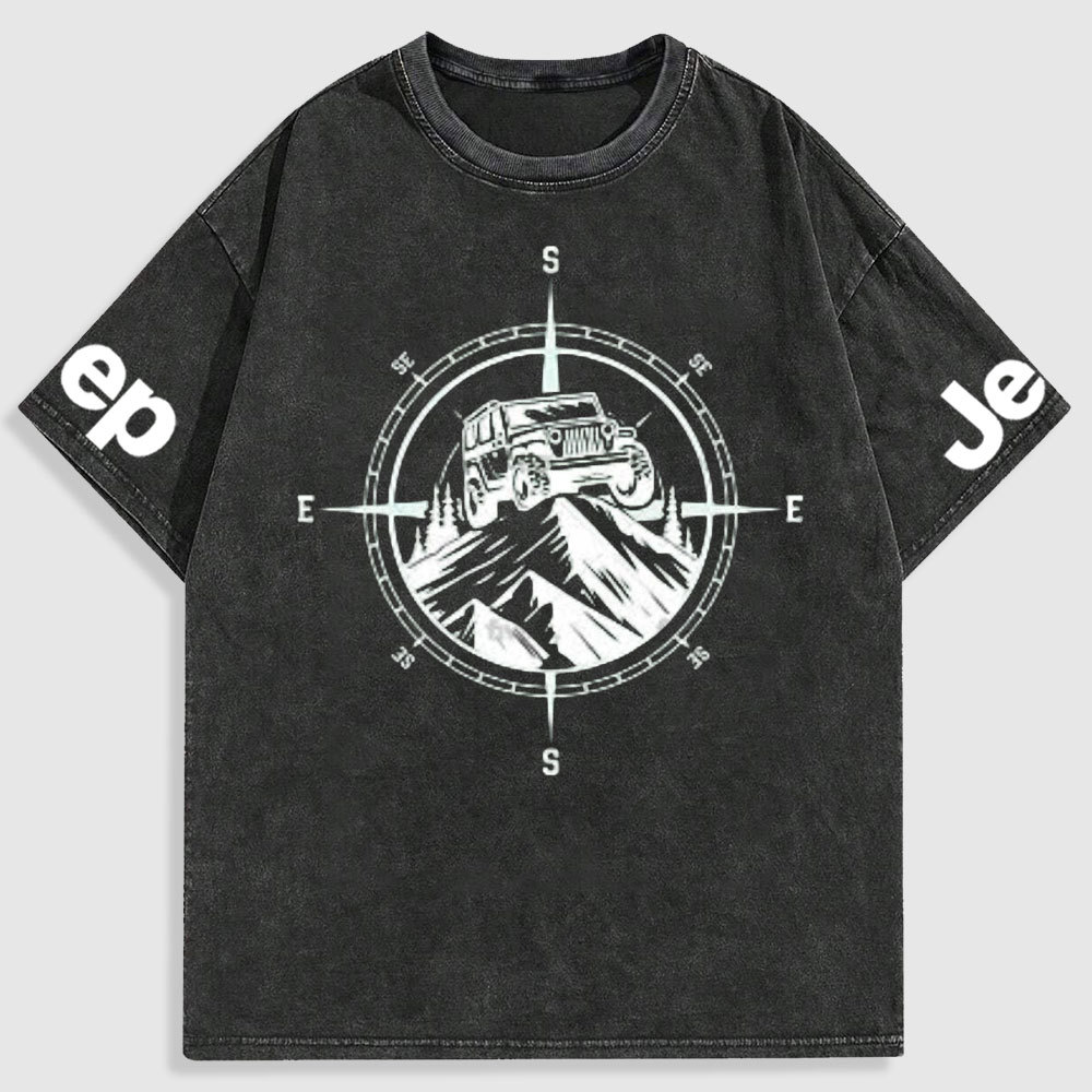 Jp Mountains Compass Washed T-Shirt