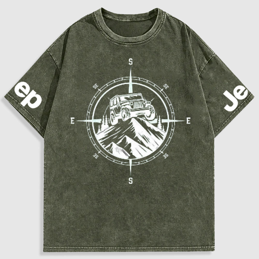 Jp Mountains Compass Washed T-Shirt