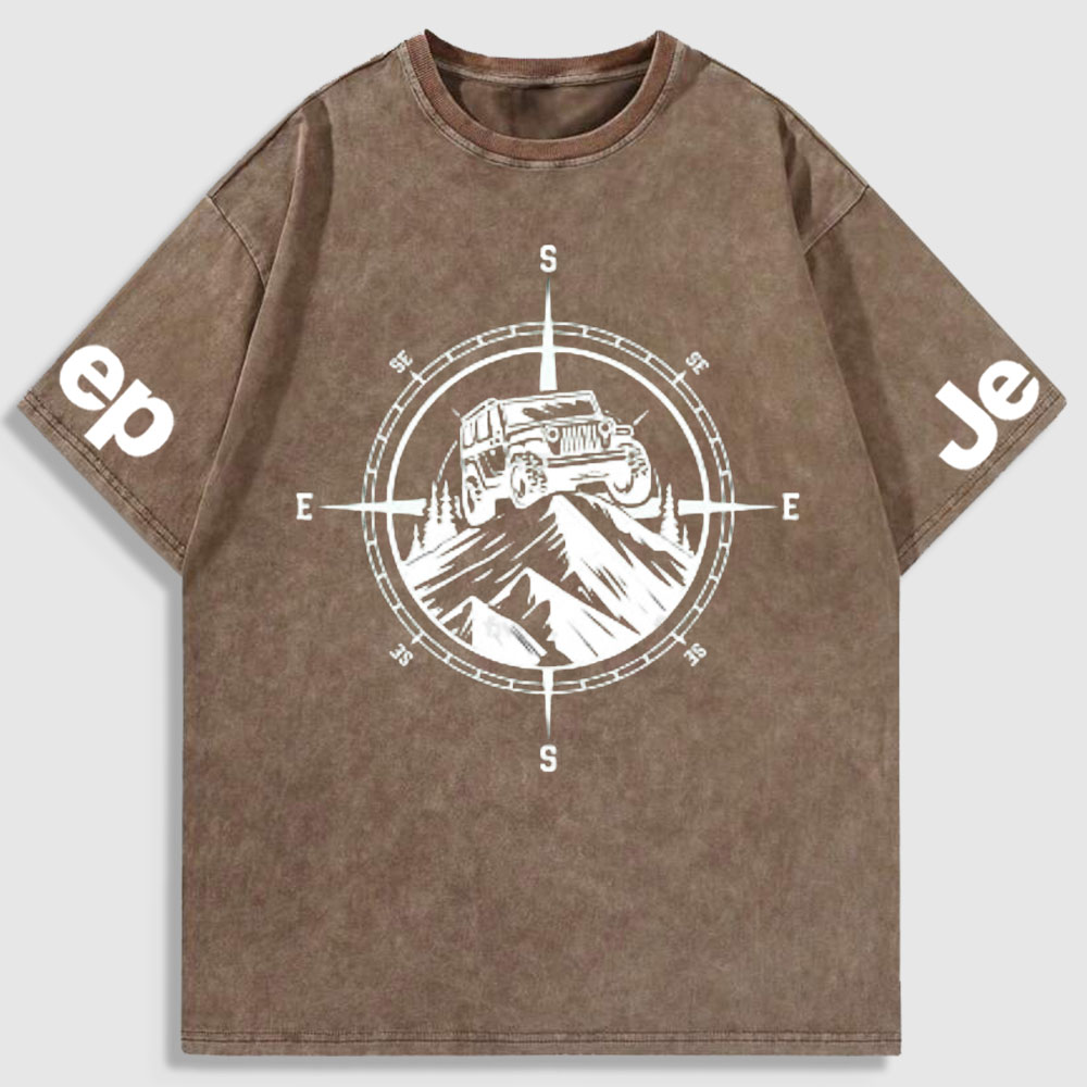 Jp Mountains Compass Washed T-Shirt