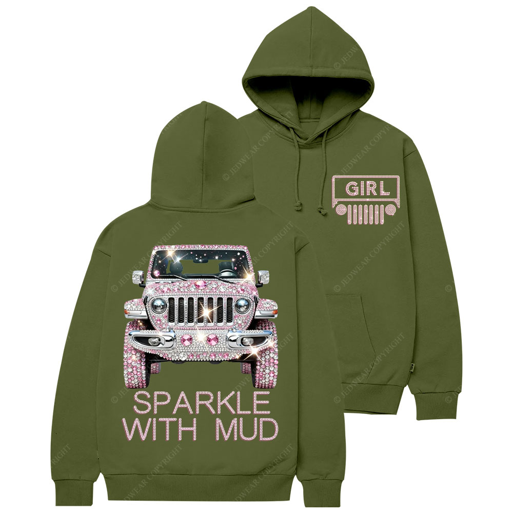 Sparkle With Mud Jp Girl Diamond Casual Hoodie