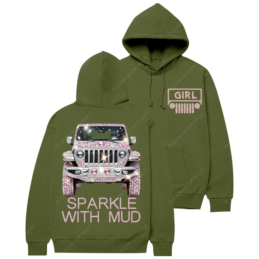 Sparkle With Mud Jp Girl Diamond Casual Hoodie
