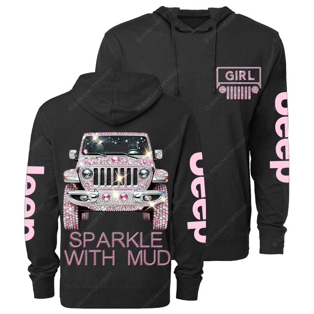 Sparkle with Mud Diamond Jp Girl Oversized Lightweight Hoodie