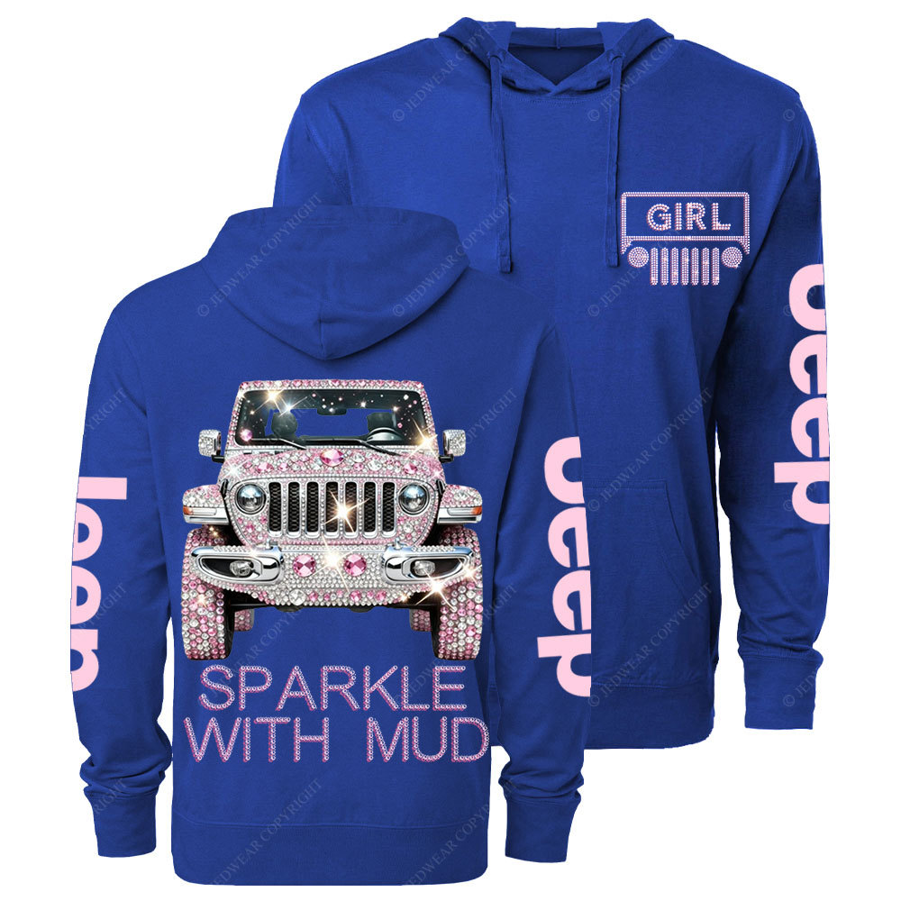 Sparkle with Mud Diamond Jp Girl Oversized Lightweight Hoodie