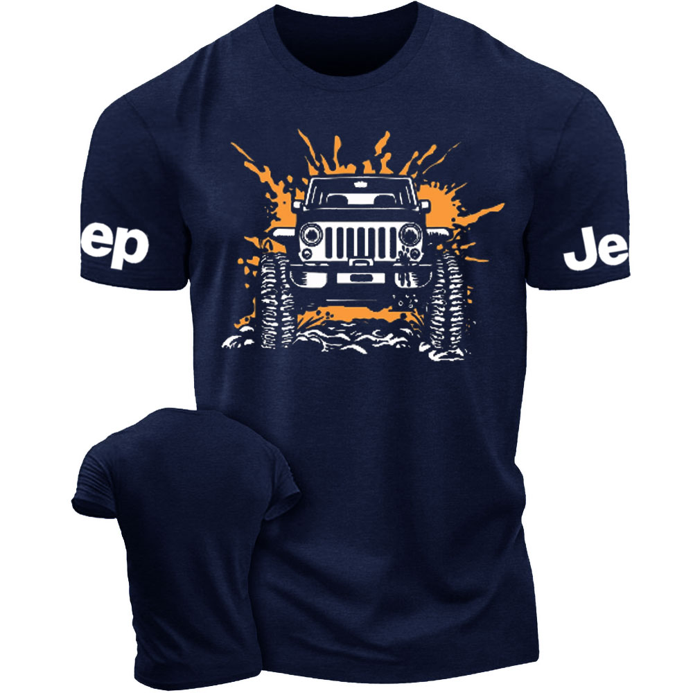 Off-Road 4x4 Mud Splash Black Navy Jp Lover T-Shirt