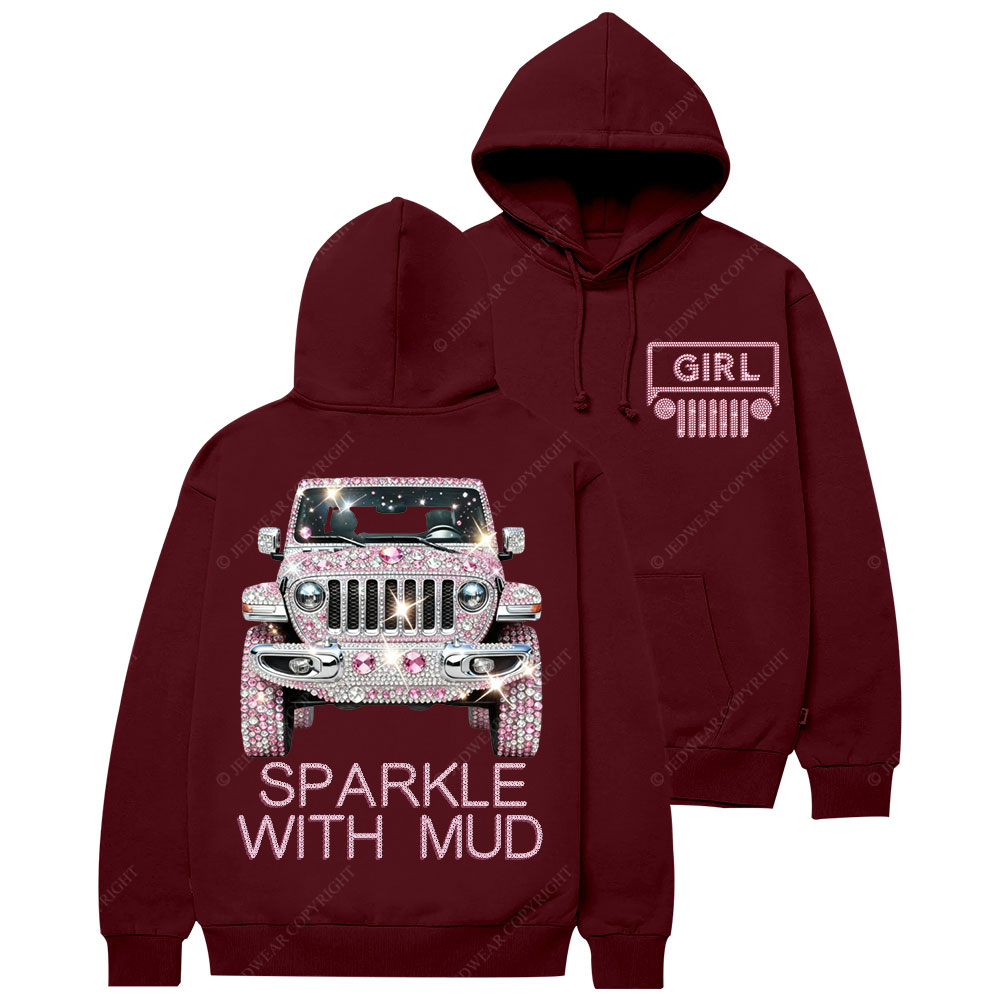 Sparkle With Mud Jp Girl Diamond Casual Hoodie