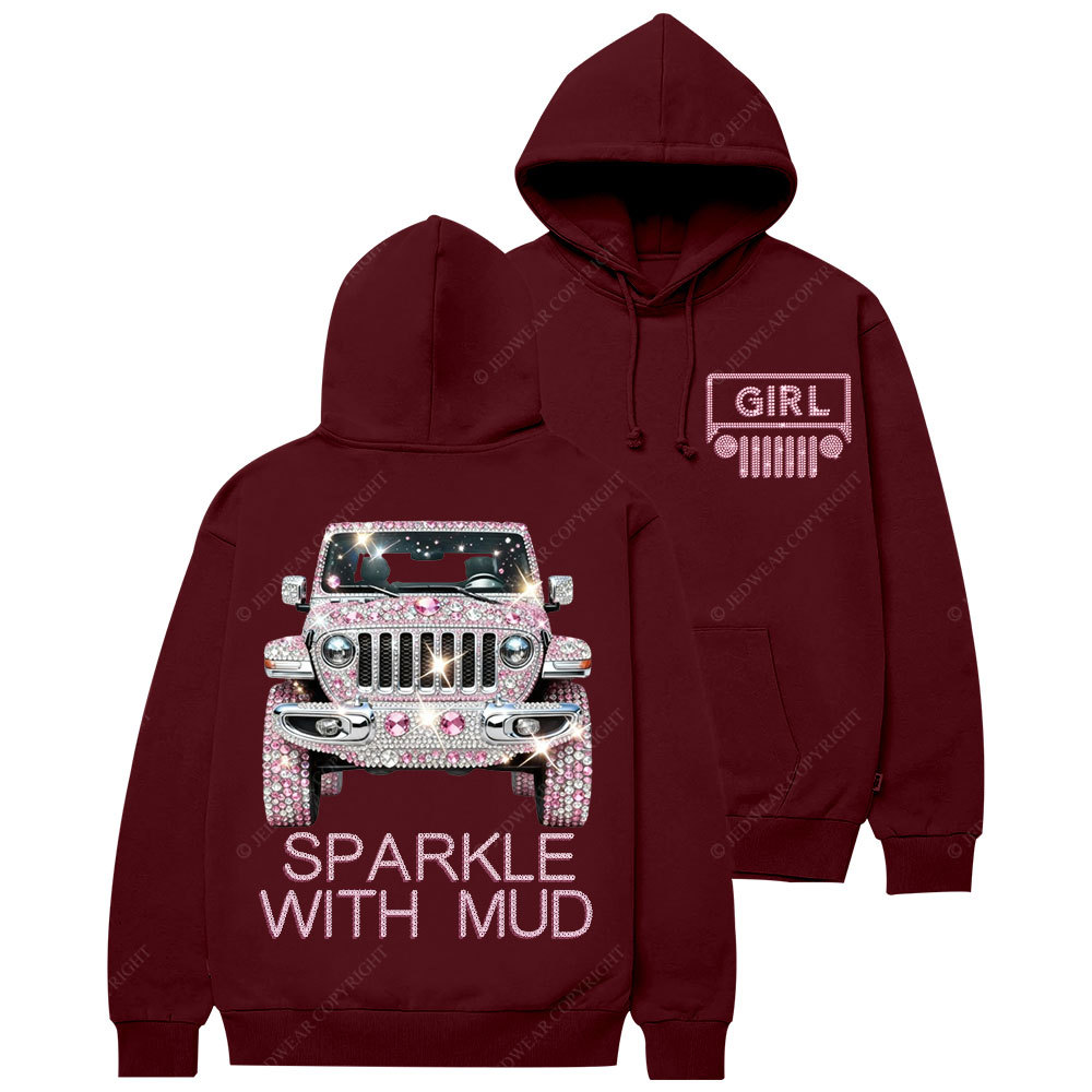 Sparkle With Mud Jp Girl Diamond Casual Hoodie