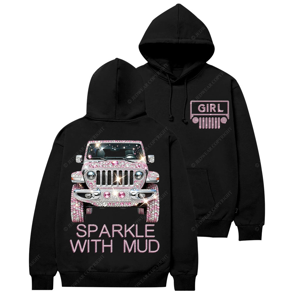 Sparkle With Mud Jp Girl Diamond Casual Hoodie