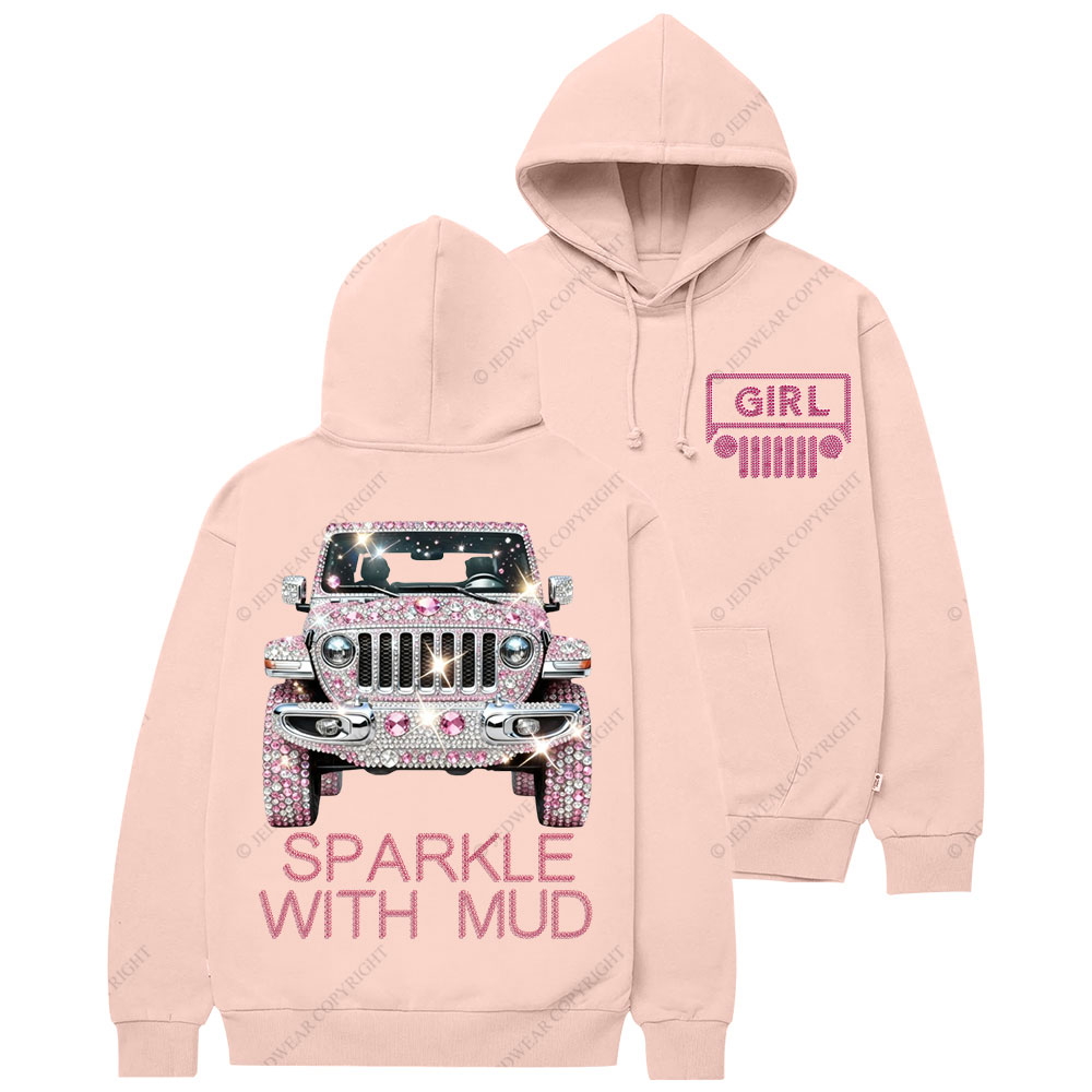 Sparkle With Mud Jp Girl Diamond Casual Hoodie