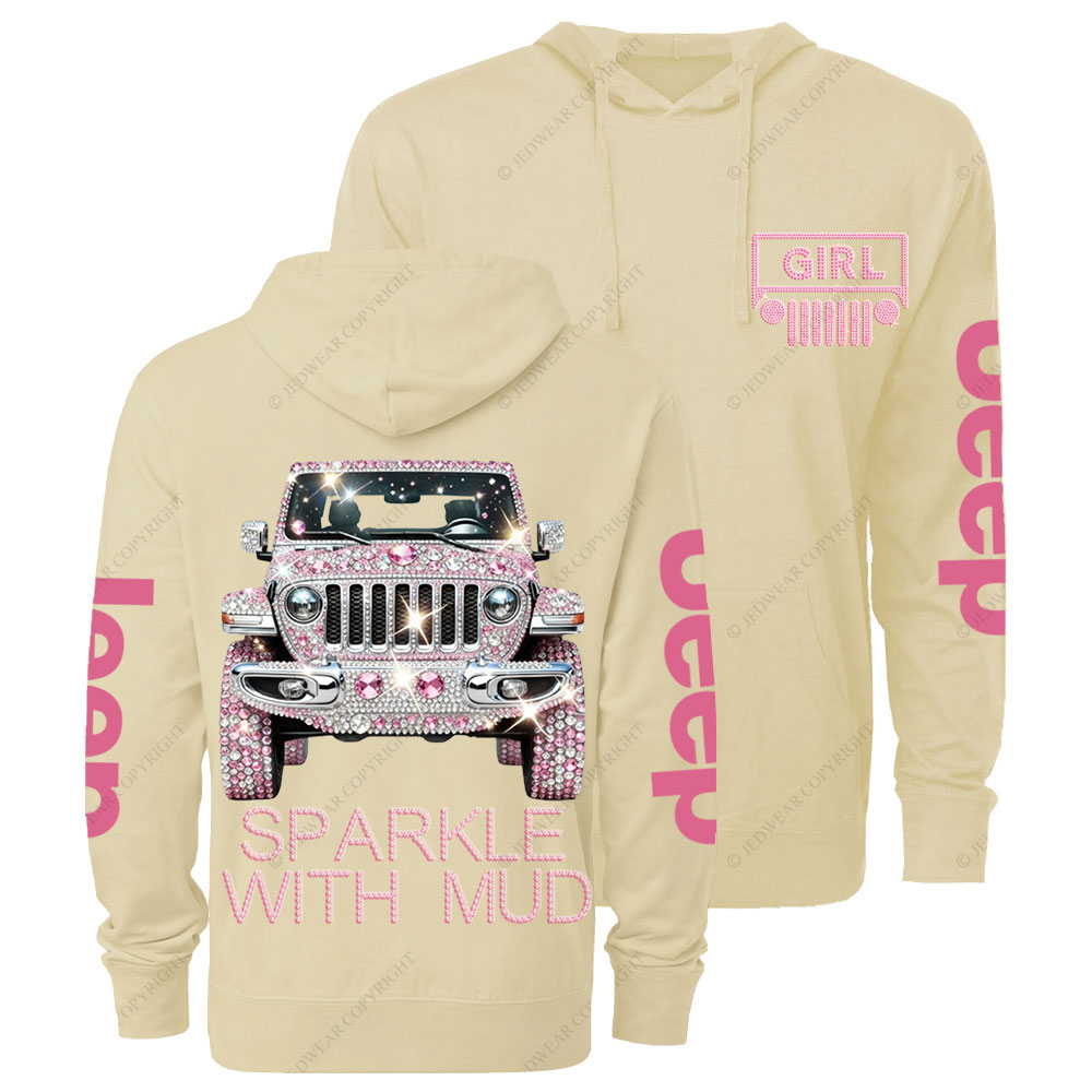 Sparkle with Mud Diamond Jp Girl Oversized Lightweight Hoodie