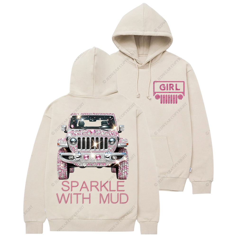 Sparkle With Mud Jp Girl Diamond Casual Hoodie