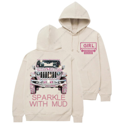 Sparkle With Mud Jp Girl Diamond Casual Hoodie