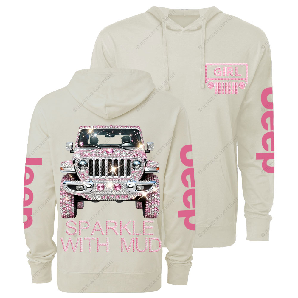 Sparkle with Mud Diamond Jp Girl Oversized Lightweight Hoodie