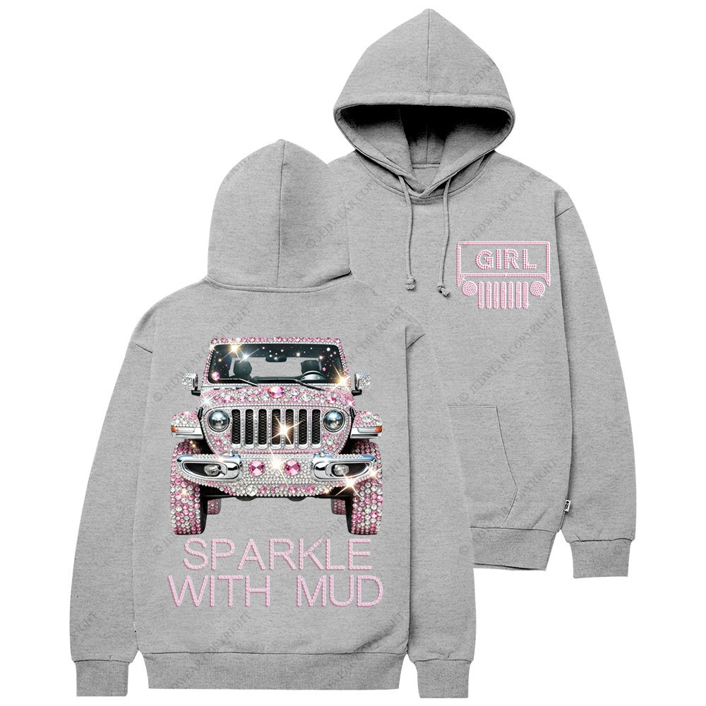 Sparkle With Mud Jp Girl Diamond Casual Hoodie