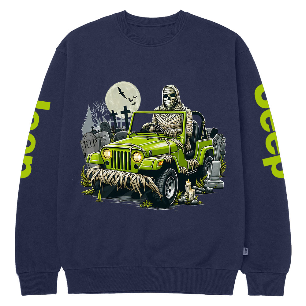 Mummy Jp-O-ween Halloween Crew Neck Sweatshirt