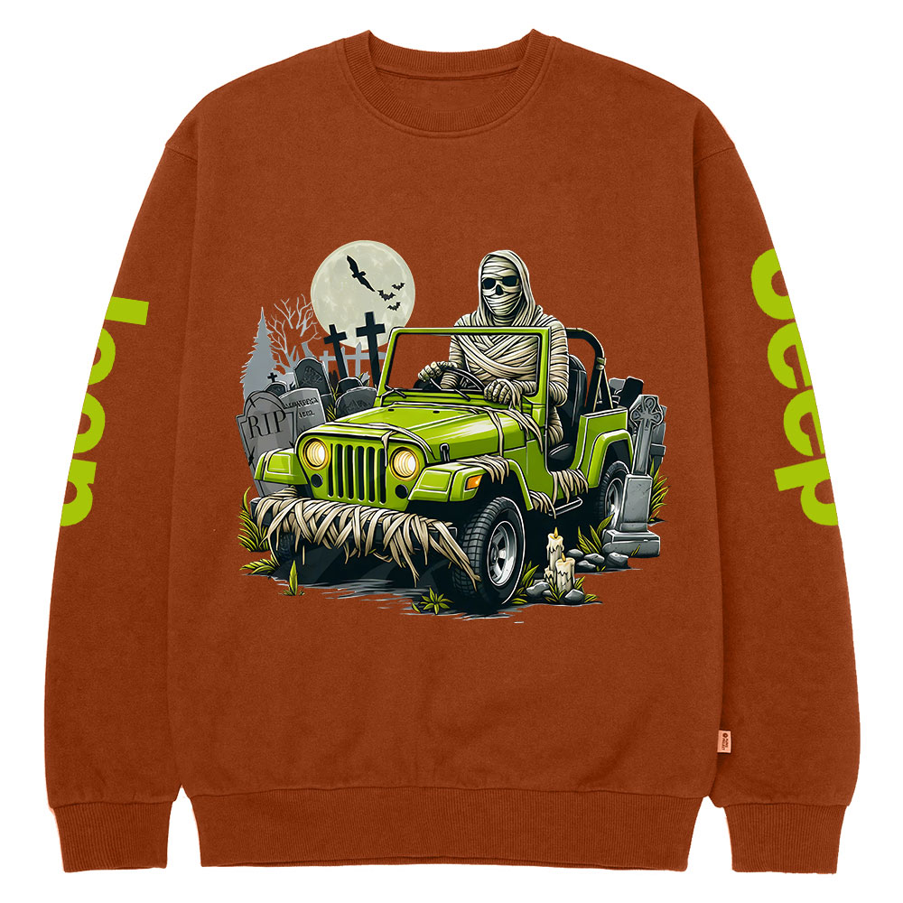Mummy Jp-O-ween Halloween Crew Neck Sweatshirt