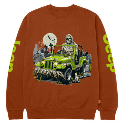 Mummy Jp-O-ween Halloween Crew Neck Sweatshirt