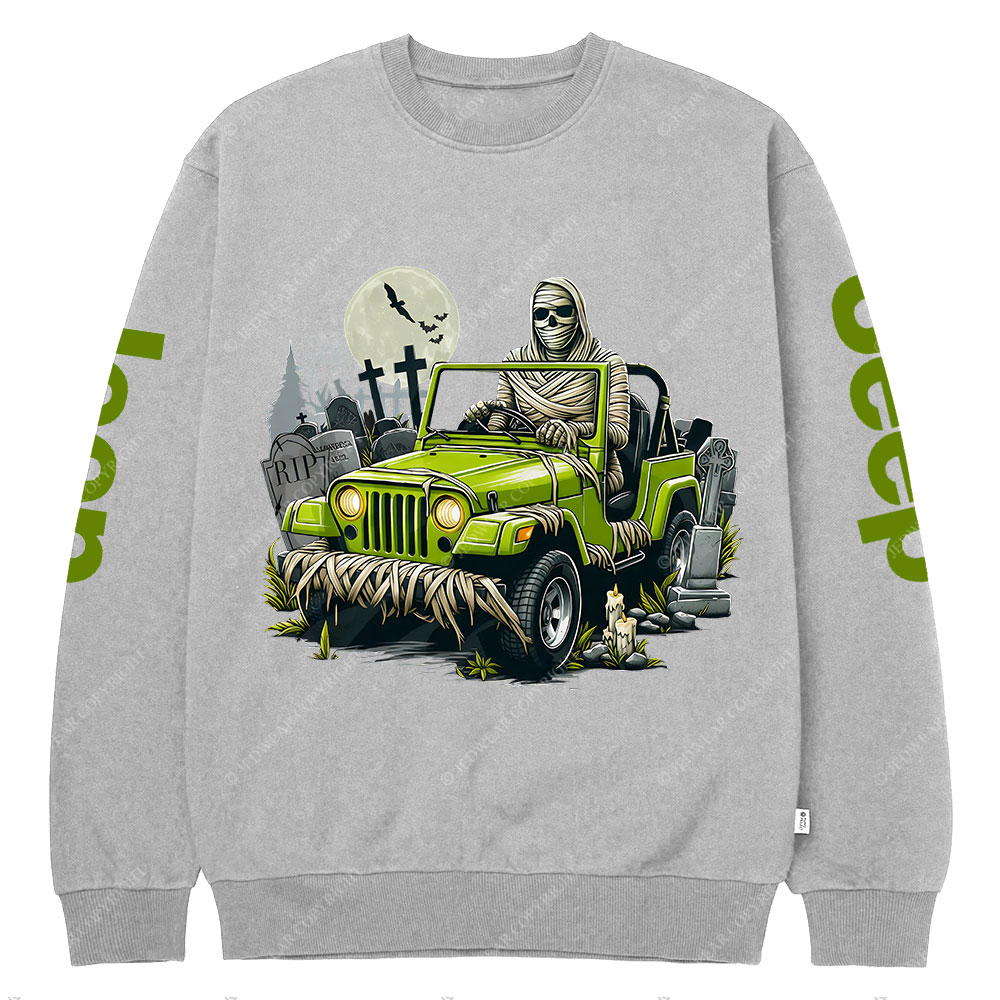 Mummy Jp-O-ween Halloween Crew Neck Sweatshirt