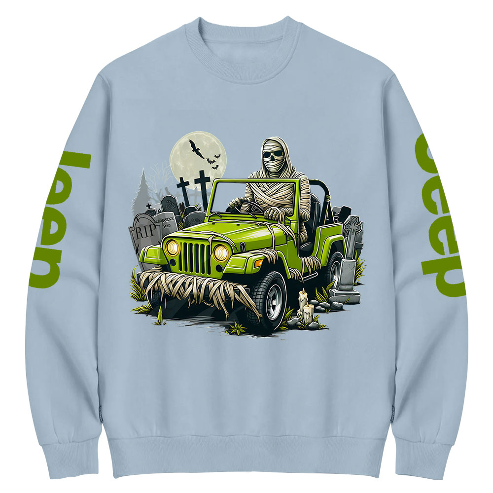 Mummy Jp-O-ween Halloween Crew Neck Sweatshirt