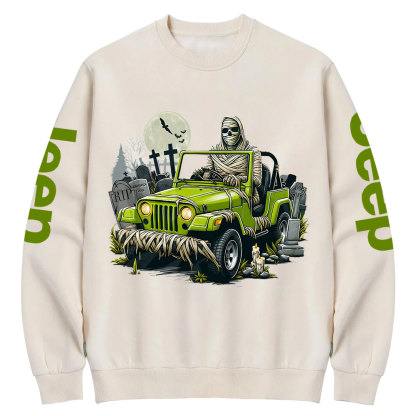 Mummy Jp-O-ween Halloween Crew Neck Sweatshirt