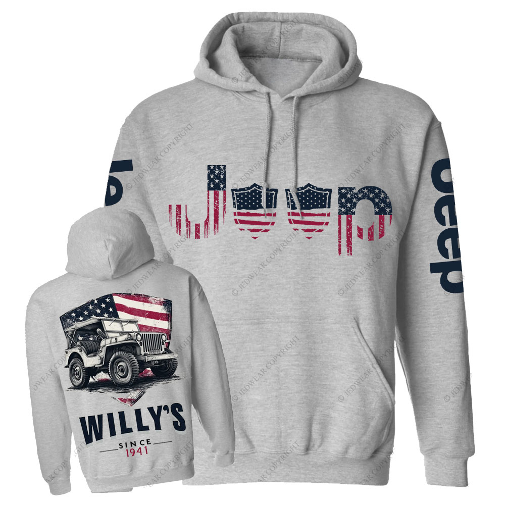 American Flag Shield Jp Men Casual Hoodie